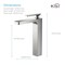 Kibi Infinity Single Handle Bathroom Vessel Sink Faucet with Pop Up Drain C-KBF1007BN-KPW101BN - alternate 4